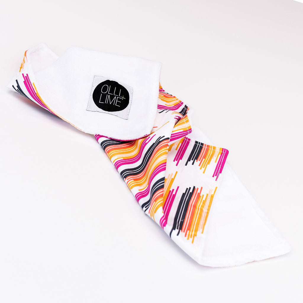 City Heartbeeps - Lovey Cuddle - Multi-colored Lines on Ivory - Olli+Lime